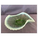 Northwood Glass Green Opalescent Spokes and