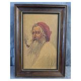 The Contented Man Framed Print on BoardArtist-