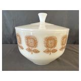 Federal Glass Connoisseur Sunflower Bowl w/ Lid
