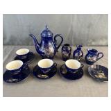 (20) Japanese Blue Glaze Golden Pheasant