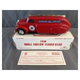 Ertl 1938 Dodge Airflow Tanker Coin Bank w/Key
