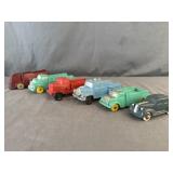 (6) Auburn Rubber Crop. Rubber Toy Cars