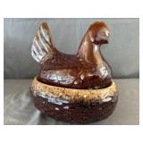 Hull Pottery "Hen on Nest" Casserole Dish Approx.
