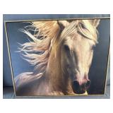 Framed Canvas Horse Print Approx 30ï¿½x24ï¿½*Minor