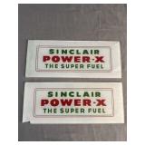 (2)Sinclair Power-X "The Super Fuel" Gasoline Pump