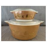 Pyrex 2.5qt & 1pt Early American Casserole Dishes