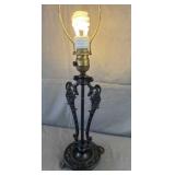 24ï¿½ Art Nouveau Style Cast Iron Table Lamp -Works