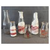 (6) Dairy Farm Milk Bottles