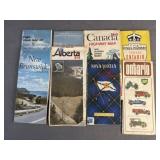 (8) Vintage Canda Road Maps