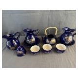 (10) Japanese Blue Glaze Golden Pheasant