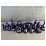 (17) Japanese Blue Glaze Golden Pheasant