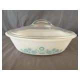 Maid Of Honor Blue Daisy Casserole Dish w/ Lid