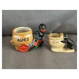 Japan Porcelain Americana "Ashes" Ashtray Figurine