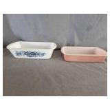 (2) Glasbake Loaf Pans