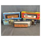 (5) HO Athearn Train Plastic Train Cars