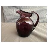 Blenko Amethyst Blown Glass Pitcher