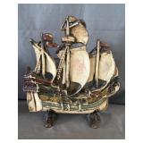 Cast Iron Pirate Ship Doorstop