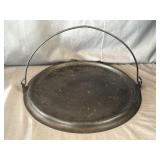 Unmarked Cast Iron 12" Hanging Bailed Griddle
