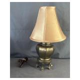 Mid Century Modern Brass Ginger Jar Shaped Lamp