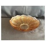 Fenton Marigold Peacoock Tail Glass Bowl