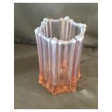 Fenton Art Pink Opalscent Glass Vase