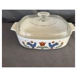 Corning Ware "Country Festival" Casserole Dish &