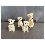 (4) 101 Dalmations Rubber Squeaker Toys