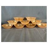 (9) Fire King Peach Dessert Bowls