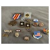 (17) Military & Presidential Memorabilia Pins