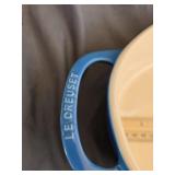 Le Creuset Stoneware Blue Oval Casserole Dish