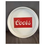 Round Metal Coors Beer Serving Tray
