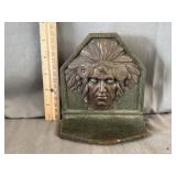 Antique Cast Iron Judd Co. Handsome Indian Bookend