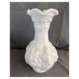 Imperial Milk Glass "Loganberry" Scalloped Vase