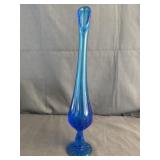 Fenton Glass Colonial Blue Swung Pedestal Bud