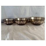 (3) Pyrex Mixing Bowls Set "Festive Harvest"