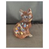 Fenton Art Glass Pink Kitten/Cat Figurine
