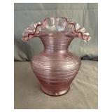Fenton Art Glass Pink "Boudoir" Vase*No chips