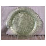 Anchor Hocking Vaseline Glass Serving Platter