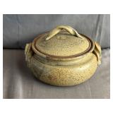 Hand-Made Rustic Studio Pottery Dish w/ Lid