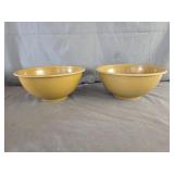 (2)Texas Ware Mustard Yellow Mixing Bowls #118