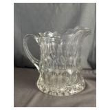 Antique Steimer Glass Chickenwire Pitcher