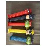 (5) PEZ Dispenser Super Hero Themed