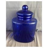 Mid-Century Cobalt Blue Apothecary Jar & Lid*No