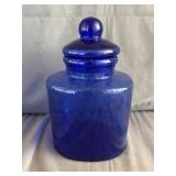 Mid-Century Cobalt Blue Apothecary Jar & Lid*No