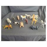 Assorted Vintage Plastic Animal Toys