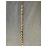 .925 Sterling Silver Clear Stone Bracelet