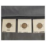 (3) 1969D 1 Cent Penny Coin 1 Low Hit, 1 High
