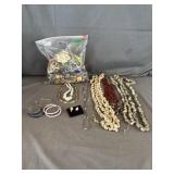 Costume Jewelry Beads, Shells, Earrings and More