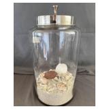 Beach Sand and Shells Displayed in Big Jar
