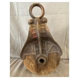 Meyers O.K. Cast Iron & Wood Barn Hay Pulley